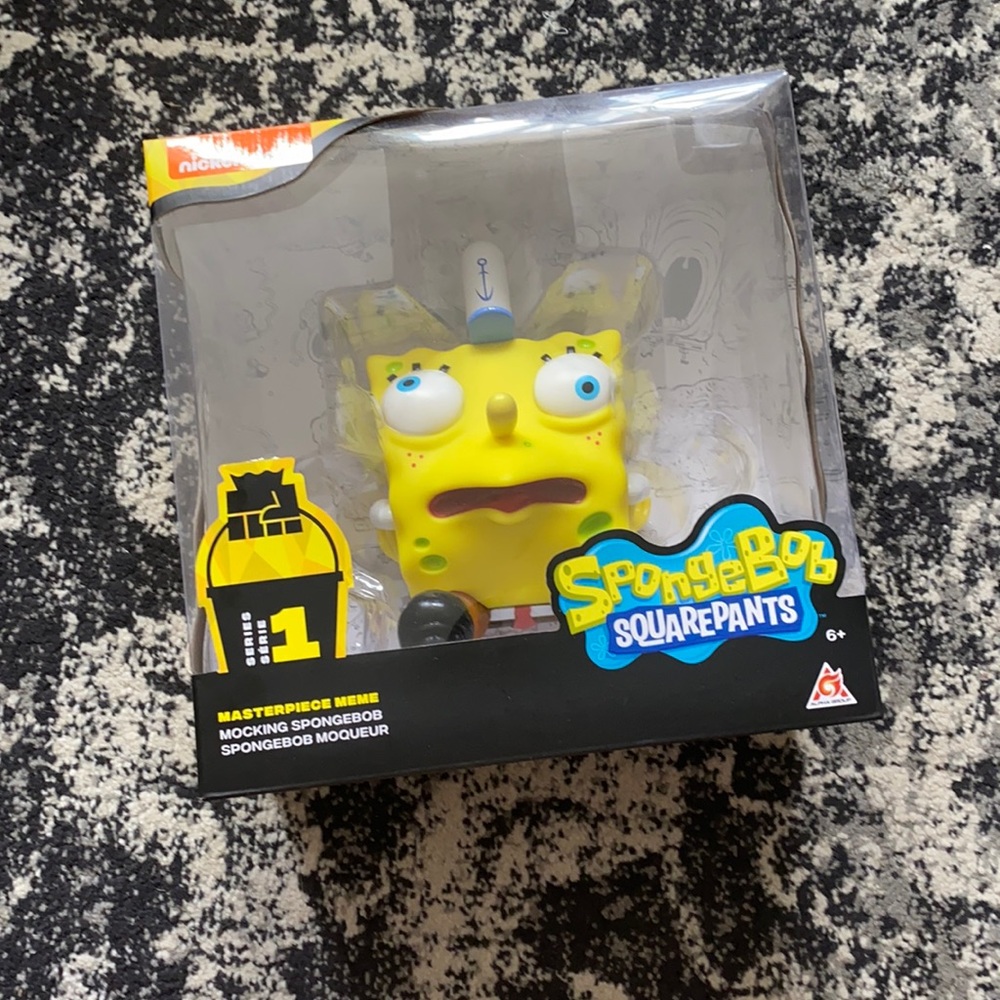 Mocking spongebob meme figurine